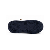 Boys sports sneakers with hook-and-loop strap and laces