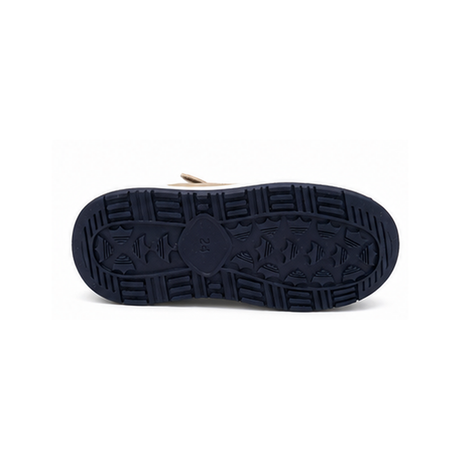 Boys sports sneakers with hook-and-loop strap and laces