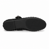 Women Woven Mary Jane Flats