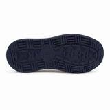 Boys sports sneakers with hook-and-loop strap and laces