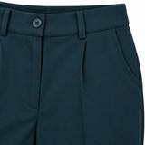 Tailored Straight Leg Pleated Pants