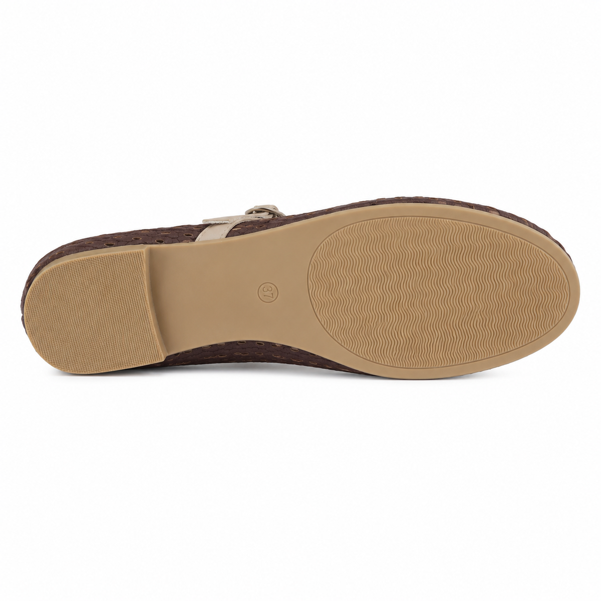 Women Perforated Mary Jane Flats
