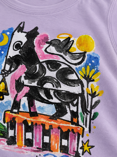 Artistic Cow Graphic T-Shirt