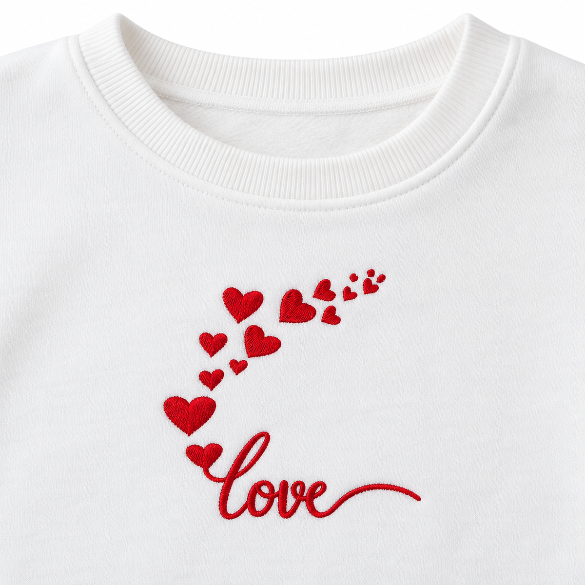 Lace Trim Heart Graphic Sweatshirt