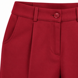 Tailored Straight Leg Pleated Pants