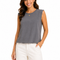 Casual Wear Women Charcoal Sleeveless Cropped Top