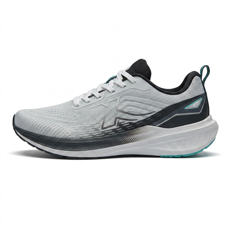 Running Shoes With Support Overlay And Cushioned Sole