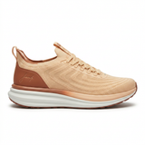 Knit Running Sneakers With Blush Heel Panel