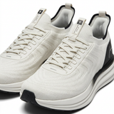 Knit Lace Up Sneakers With Heel Panel