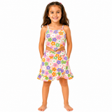 Girls Floral Print Cami Top And Wrap Skirt Set