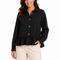 Girls Ruffle Hem Button Front Shirt