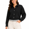 Women Cropped Button Front Shirt