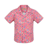 Boys Sailboat Print Short Sleeve Shirt