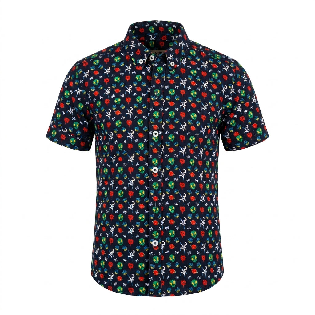 Kids Short Sleeve Button Front Shirt