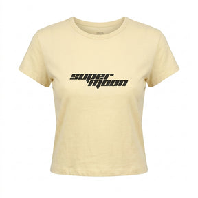 Casual Wear Women Light Supermoon Graphic Cropped T Shirt