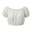 Kids Puff Sleeve Top And Wide Leg Trousers Set