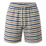 Men Stripe Drawstring Shorts