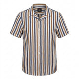 Men Stripe Drawstring Shorts