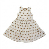 Kids Sleeveless Tiered Dress With Floral Print