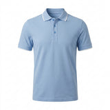 Men Short Sleeve Polo Shirt With Contrast Tip Collar