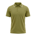 Men Short Sleeve Polo Shirt With Contrast Tip Collar