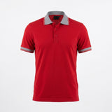 Men Short Sleeve Polo Shirt With Contrast Collar
