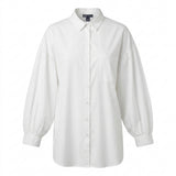 Women Oversized Button Front Shirt