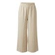 Women Elastic Waist Wide Leg Pants