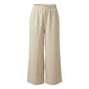 Women Elastic Waist Wide Leg Pants