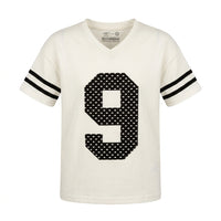 Kids V Neck Graphic T Shirt With Number 9 Print