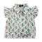 Girls Floral Print Peter Pan Collar Top
