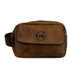 Faux Leather Toiletry Bag With Front Flap Pocket
