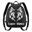 Faux Leather Backpack With Wolf Graphic