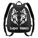 Faux Leather Backpack With Wolf Graphic