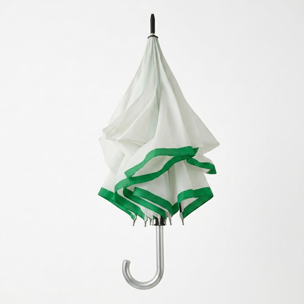 Cherry Foldable Umbrella With Curved Handle