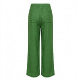 Women Drawstring Wide Leg Pants