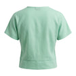 Casual Wear Women Wrap Front Cap Sleeve Blouse