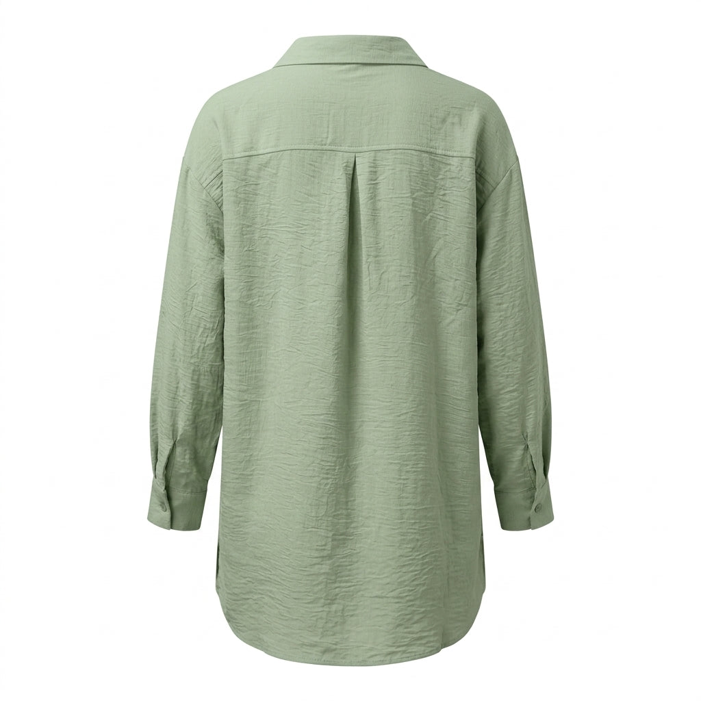 Casual Wear Women Oversized Button Front Shirt