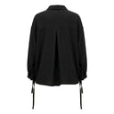 Women Tie Sleeve Button Front Blouse