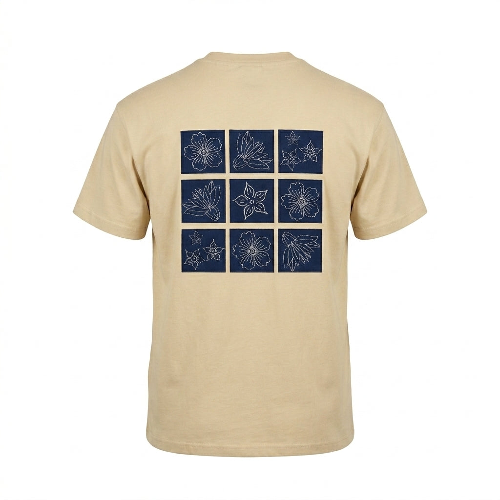 Short Sleeve T Shirt With Floral Chest Print