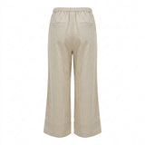 Women Drawstring Wide Leg Pants