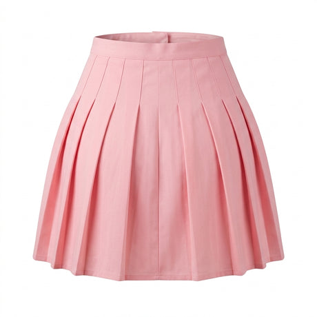 Girls Pleated Button Front Skirt