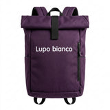 Roll Top Backpack With Side Zip Pocket
