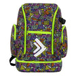 Geometric Print Sports Backpack With Shoe Compartment