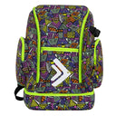 Geometric Print Sports Backpack With Shoe Compartment