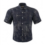 Kids Short Sleeve Textured Button Front Shirt