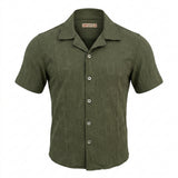 Kids Short Sleeve Textured Button Front Shirt