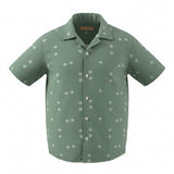Kids Short Sleeve Printed Button Front Shirt