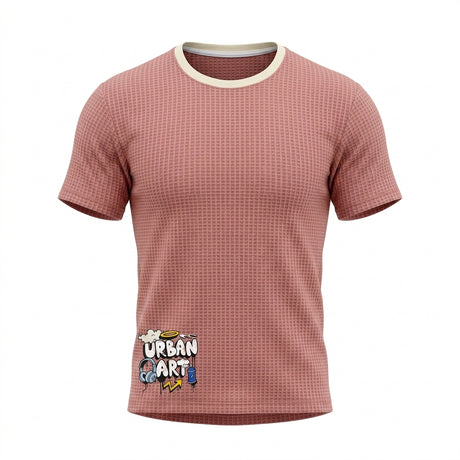 Kids Short Sleeve Textured T Shirt With Urban Art Print