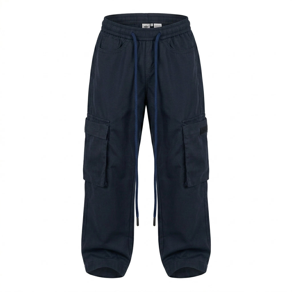 Kids Cargo Pants With Drawstring Waist
